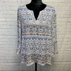 Violet + Claire Notch Neck Blouse
